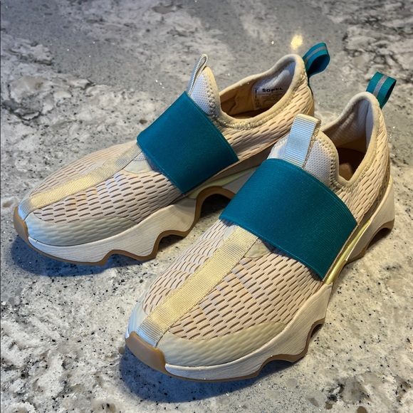 Sorel Cream and Teal Casual Shoes Size 8 - Picture 10 of 10